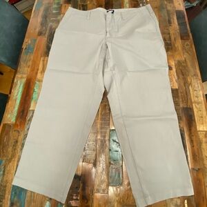 Lands' End Women’s Plus Size Mid Rise Classic Straight Leg Chino Ankle Pants